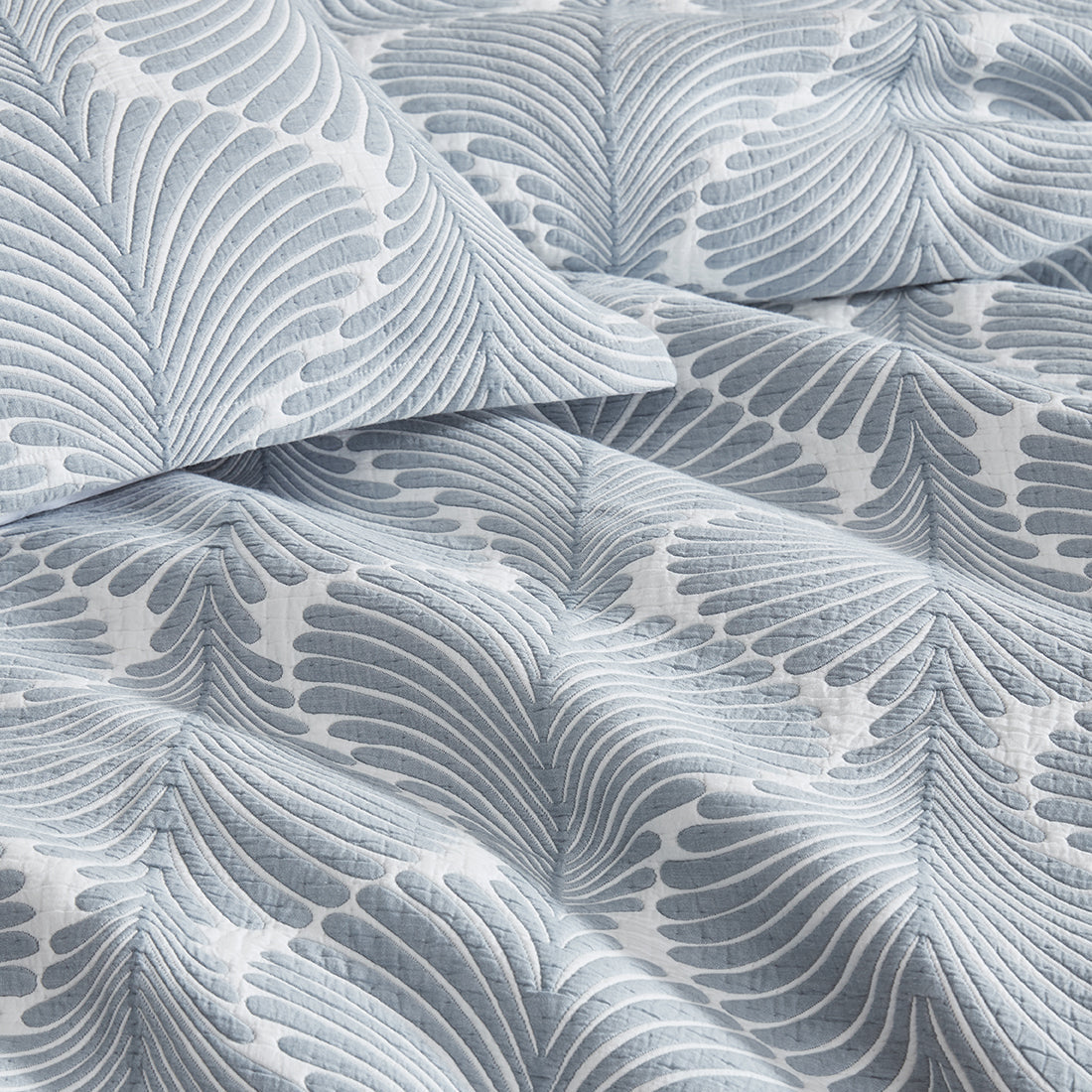 Monsera Chambray Quilt Cover Set by Private Collection