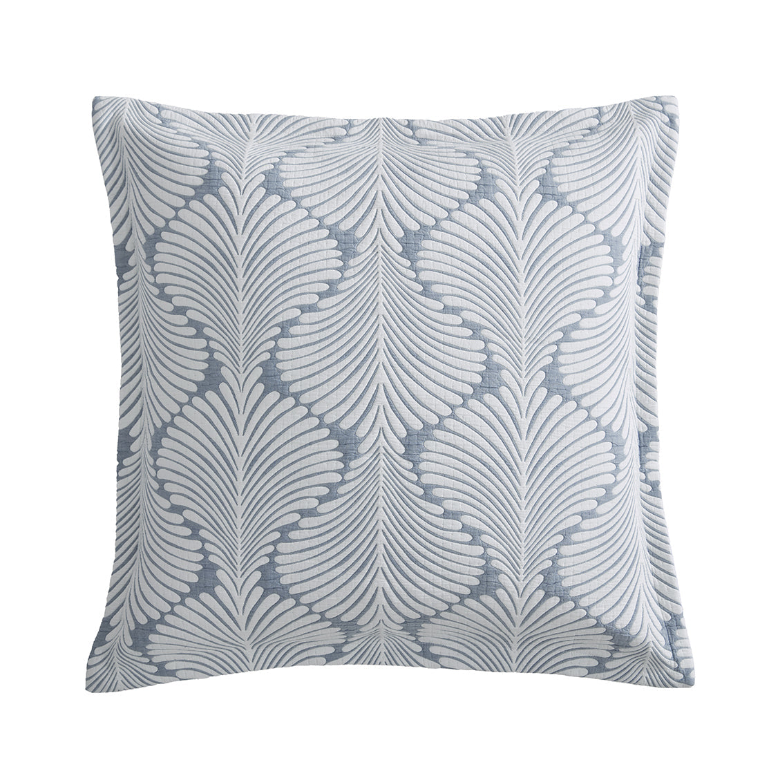 Monsera Chambray European Pillowcase by Private Collection