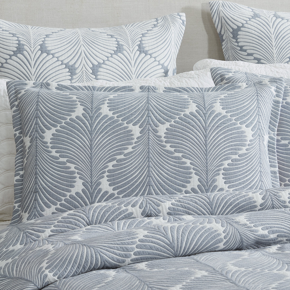 Monsera Chambray Quilt Cover Set by Private Collection