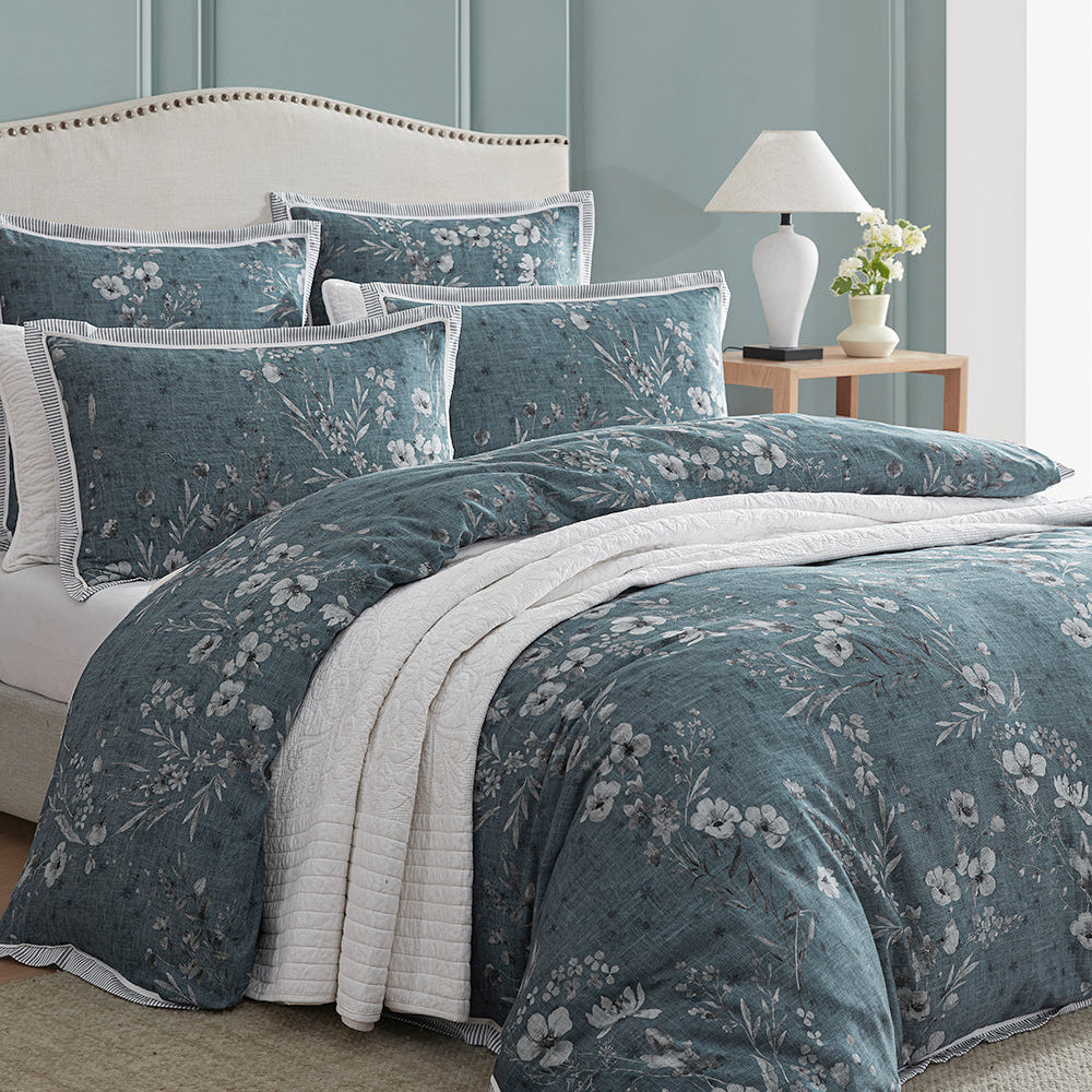 Samaria Teal Quilt Cover Set by Private Collection