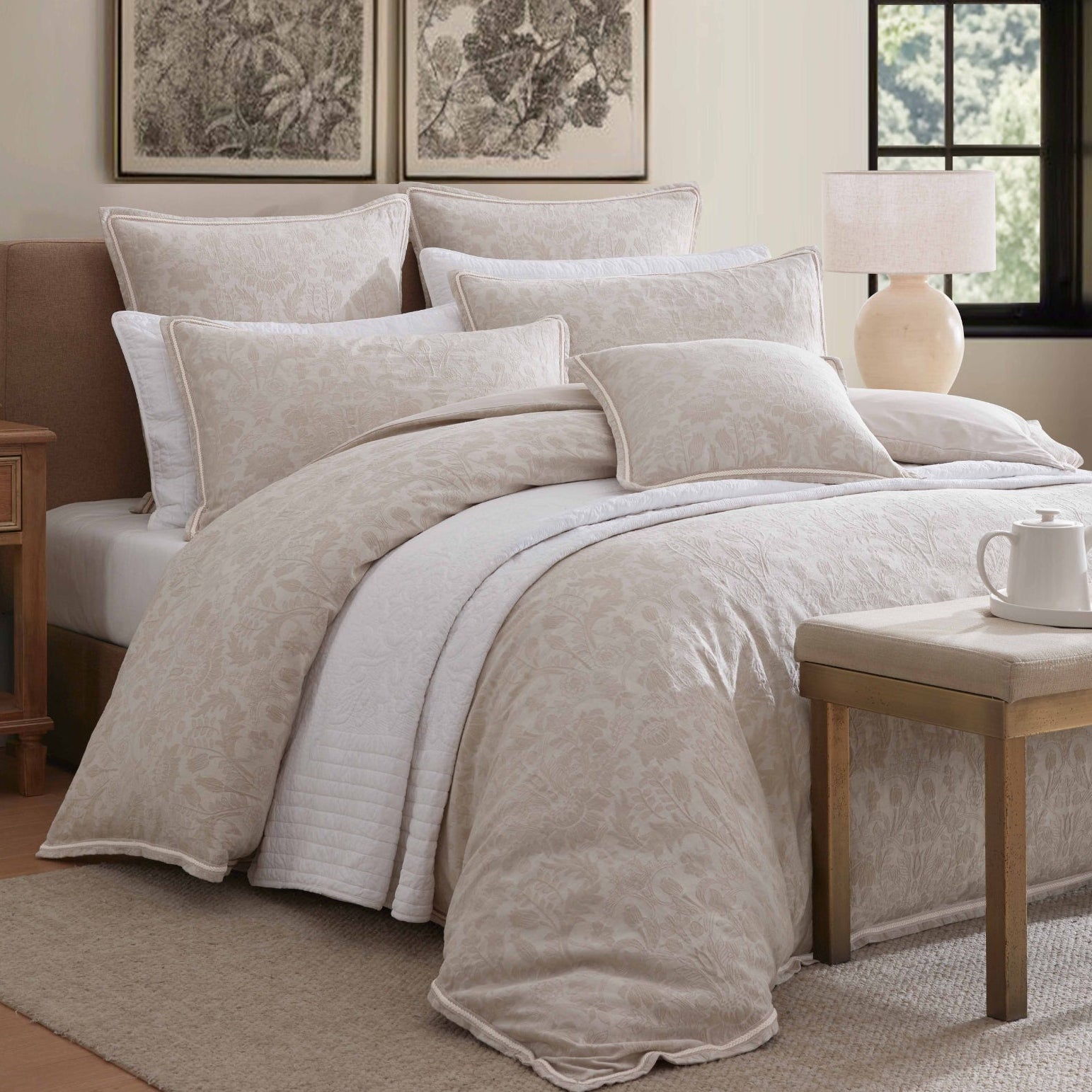 Savanna Natural Quilt Cover Set by Private Collection