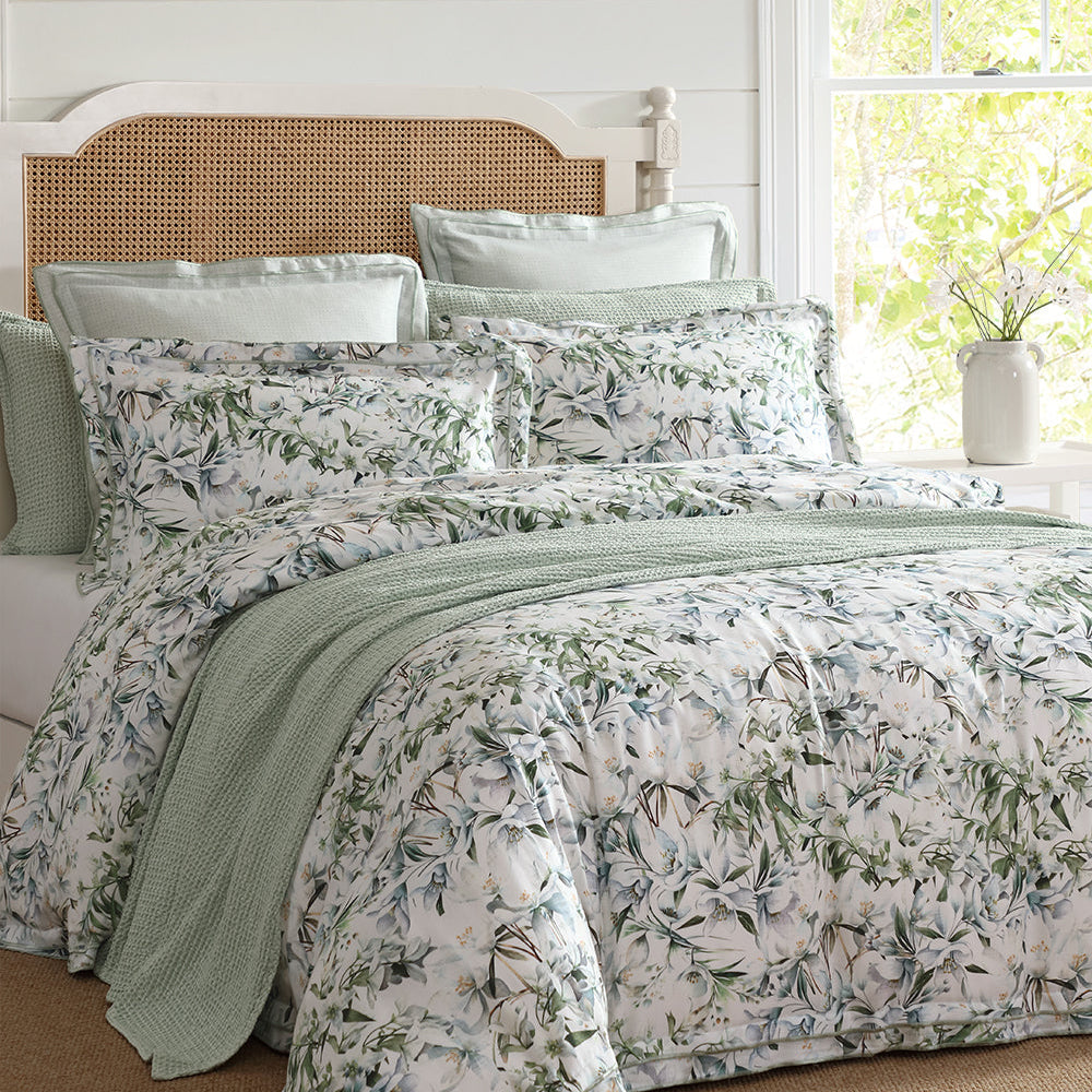 Starlet Sage Quilt Cover Set by Private Collection