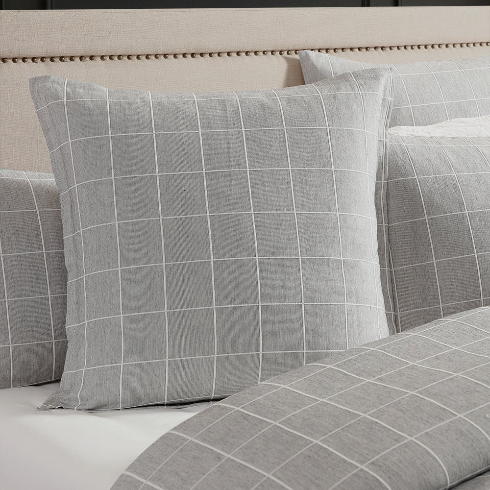 Stratus Charcoal European Pillowcase by Private Collection