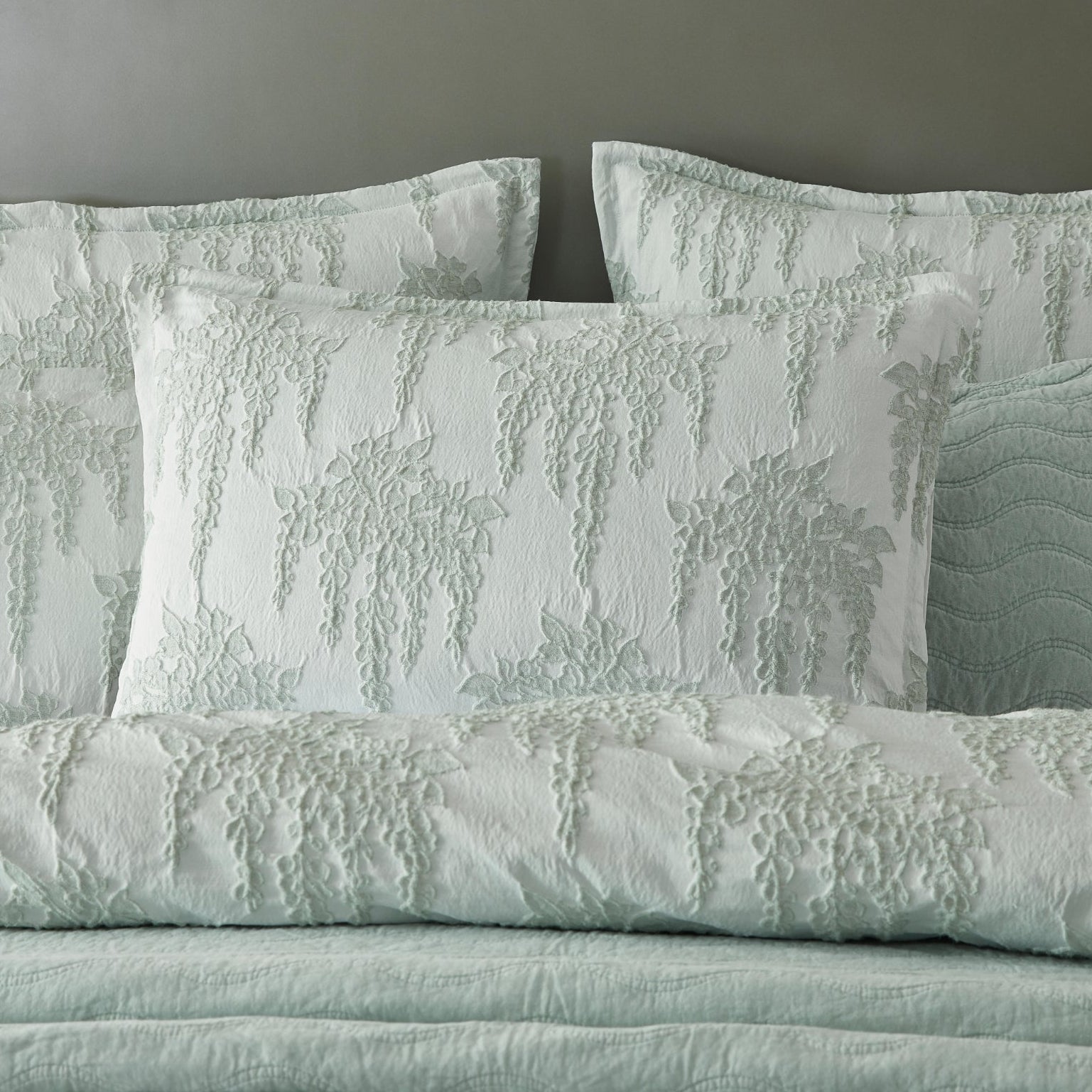 Wisteria Sage Quilt Cover Set by Private Collection