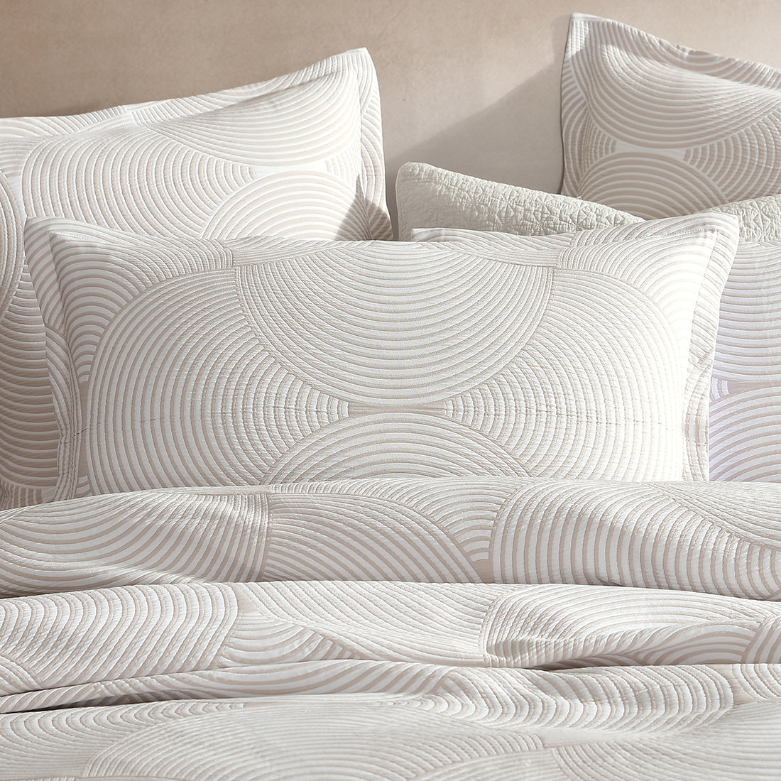 Arlo Stone Quilt Cover Set by Logan and Mason Platinum