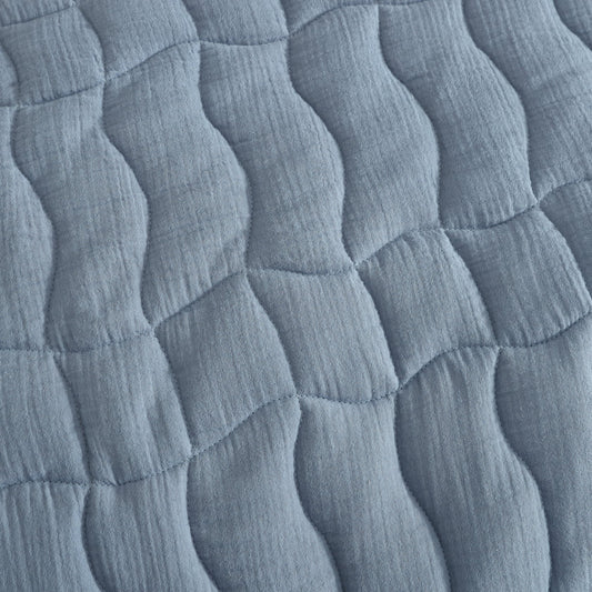 Cascade Slate Coverlet Set by Logan and Mason Platinum