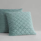 Corbin Aqua European Pillowcase by Logan and Mason Platinum
