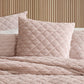 Corbin Blush Velvet European Pillowcase by Logan and Mason Platinum