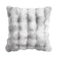 Faux Rabbit Fur Silver Cushion by Logan and Mason Platinum