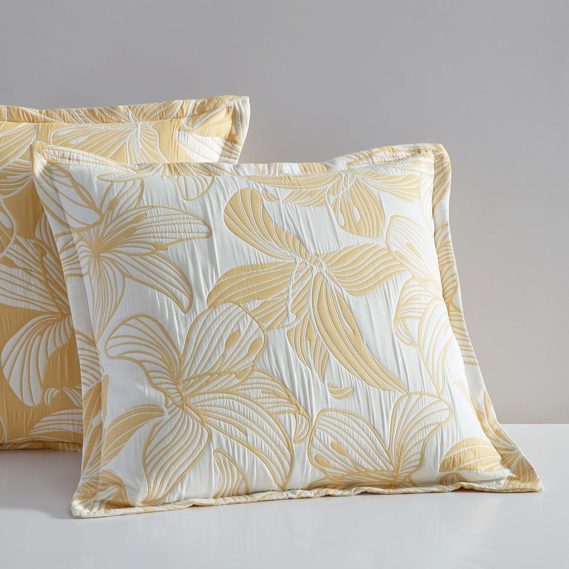 Grace Mustard European Pillowcase by Logan and Mason Platinum