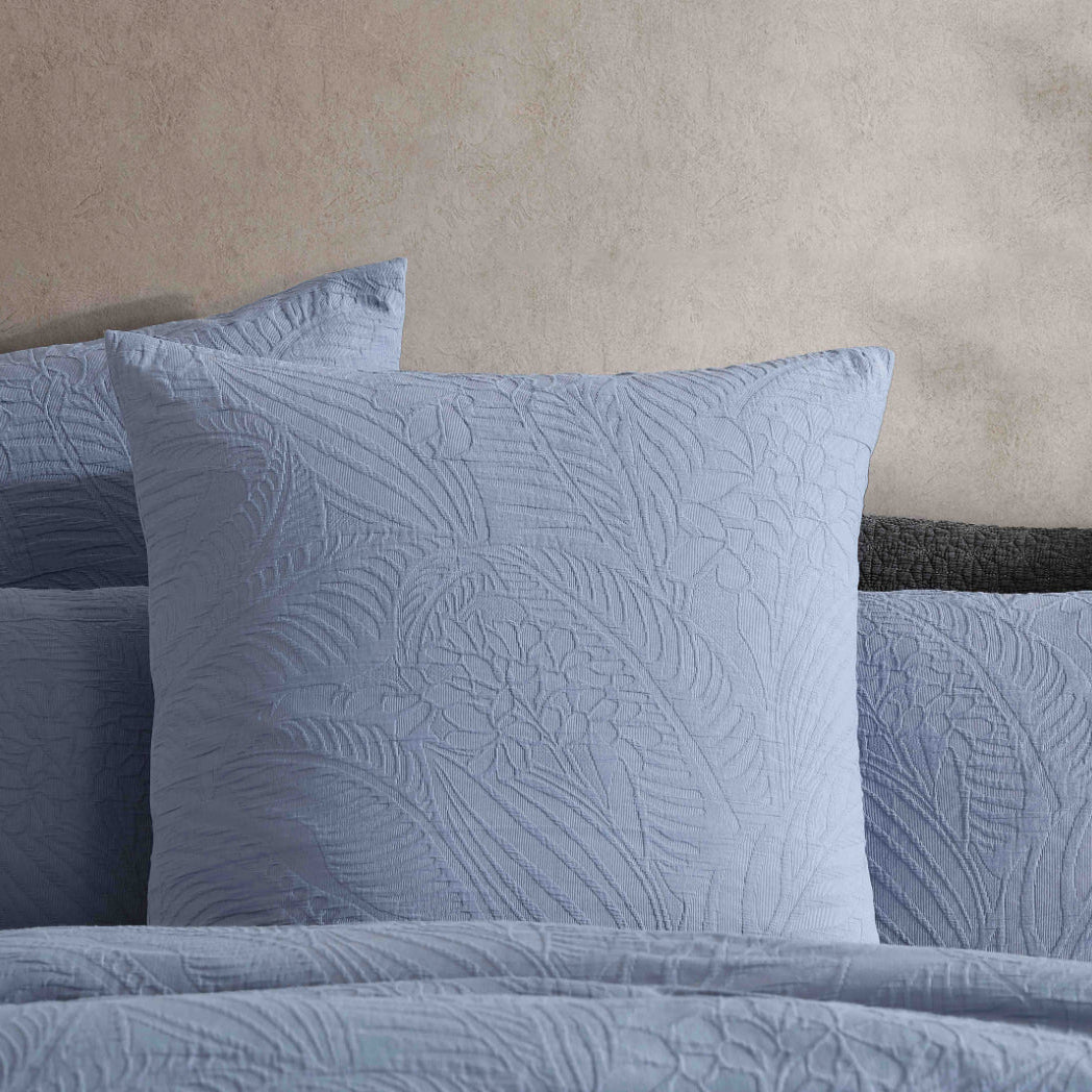 Kaia Slate European Pillowcase by Logan and Mason Platinum