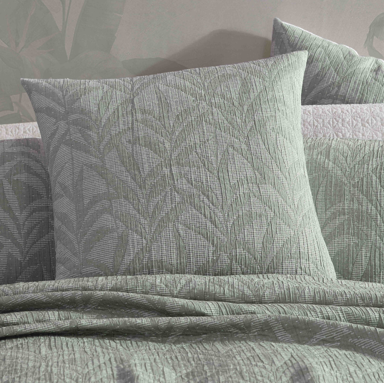Kailani Cilantro European Sham by Logan and Mason Platinum