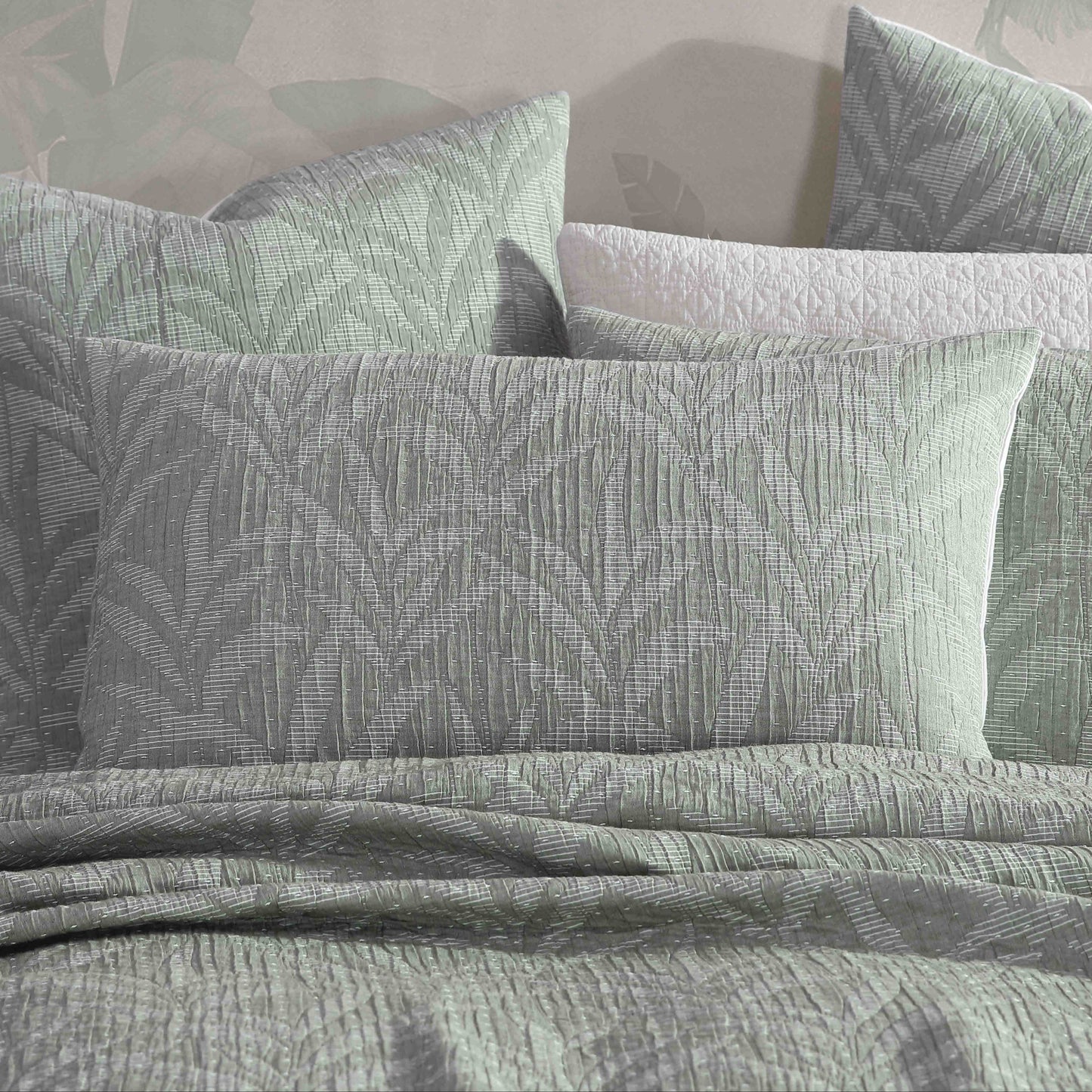 Kailani Cilantro Coverlet Set by Logan and Mason Platinum