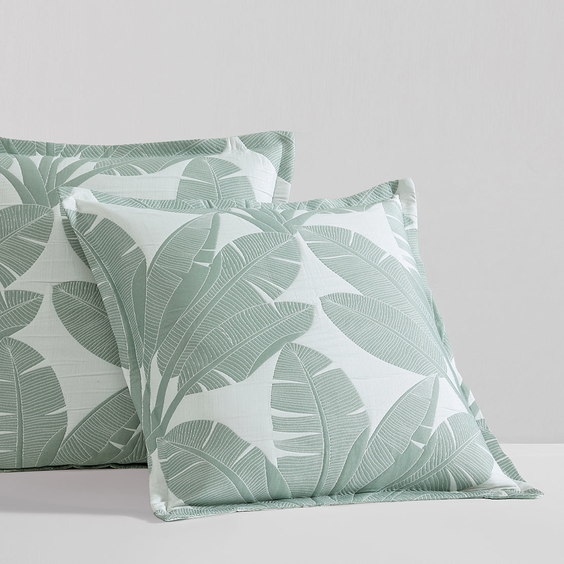 Lagos Sage European Pillowcase by Logan and Mason Platinum