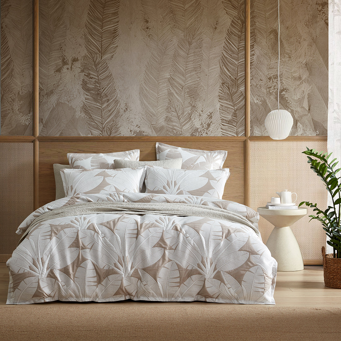 Lagos Stone Quilt Cover Set by Logan and Mason Platinum