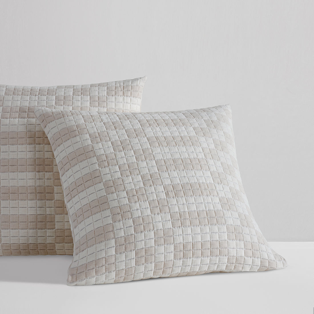 Module Stone European Sham Pillowcase by Logan and Mason Platinum