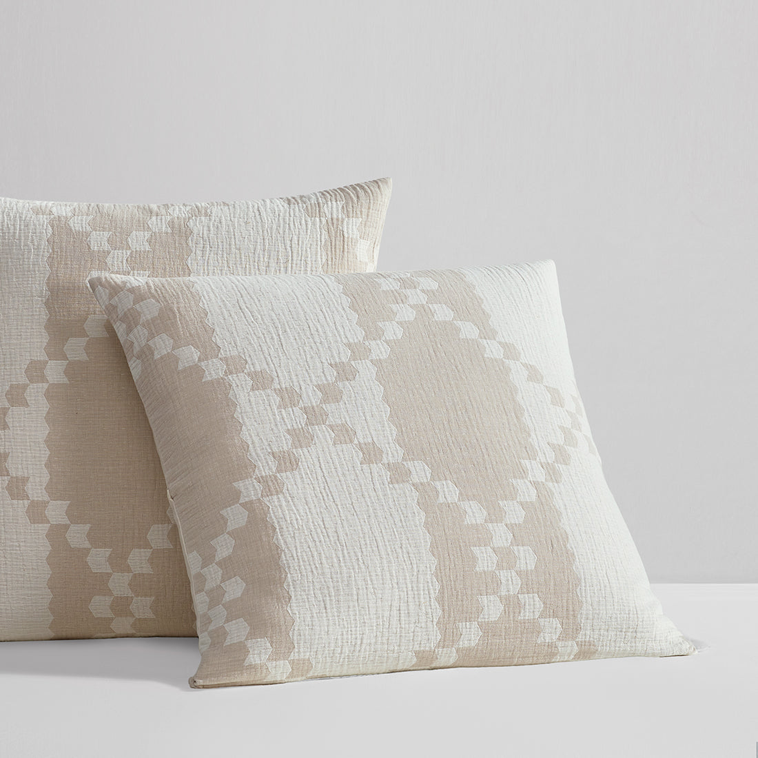 Pixel Stone European Pillowcase by Logan and Mason Platinum