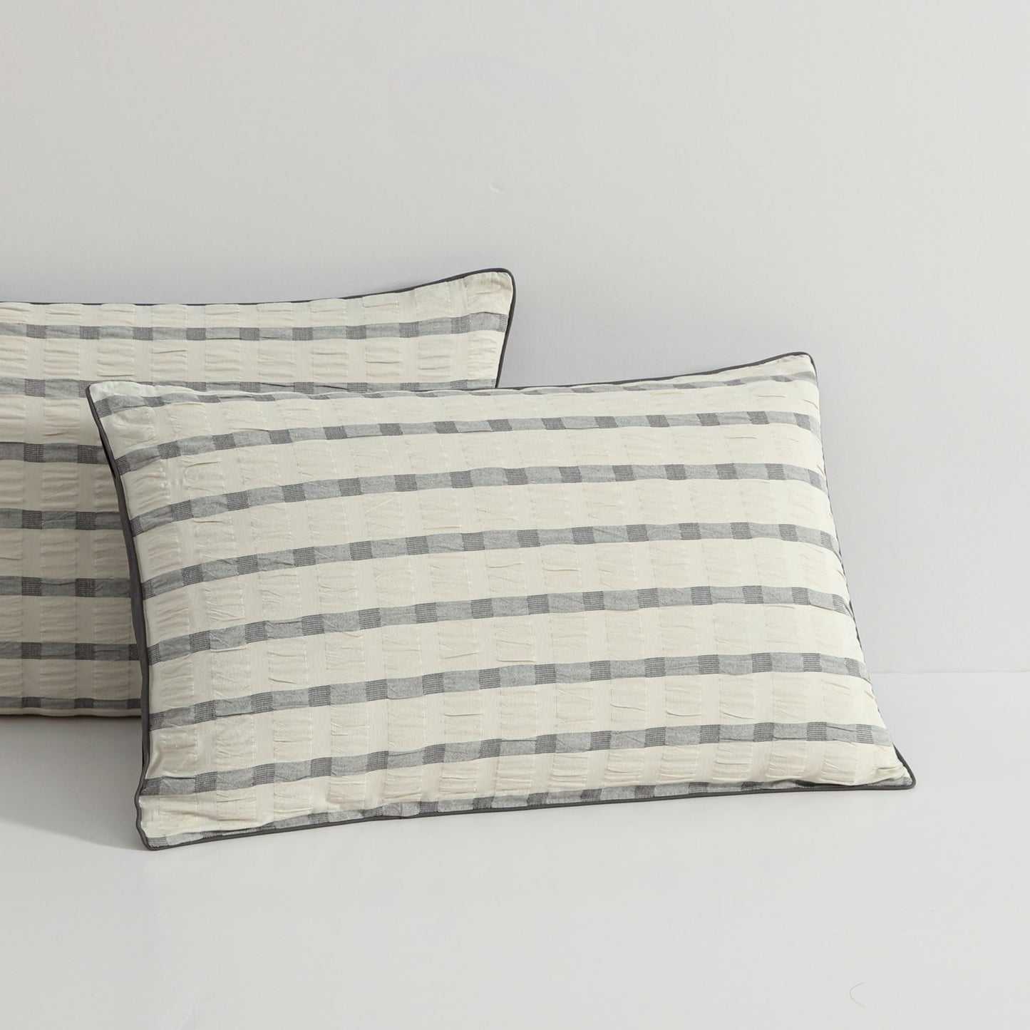 Sycamore Charcoal Quilt Cover Set by Logan and Mason Platinum