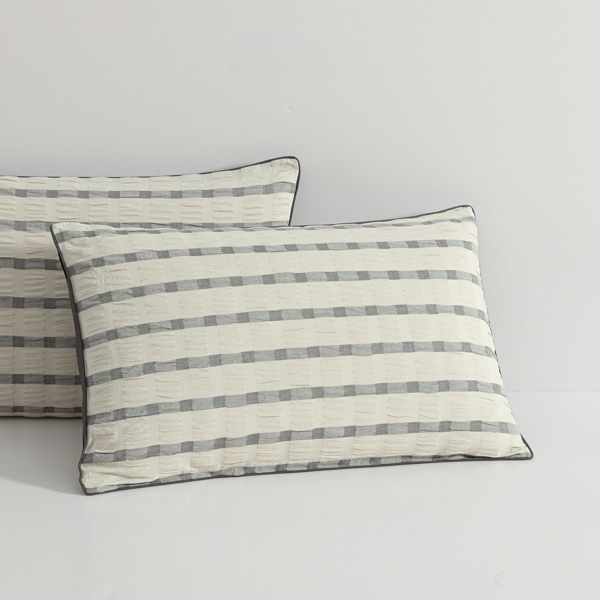 Sycamore Charcoal Quilt Cover Set by Logan and Mason Platinum