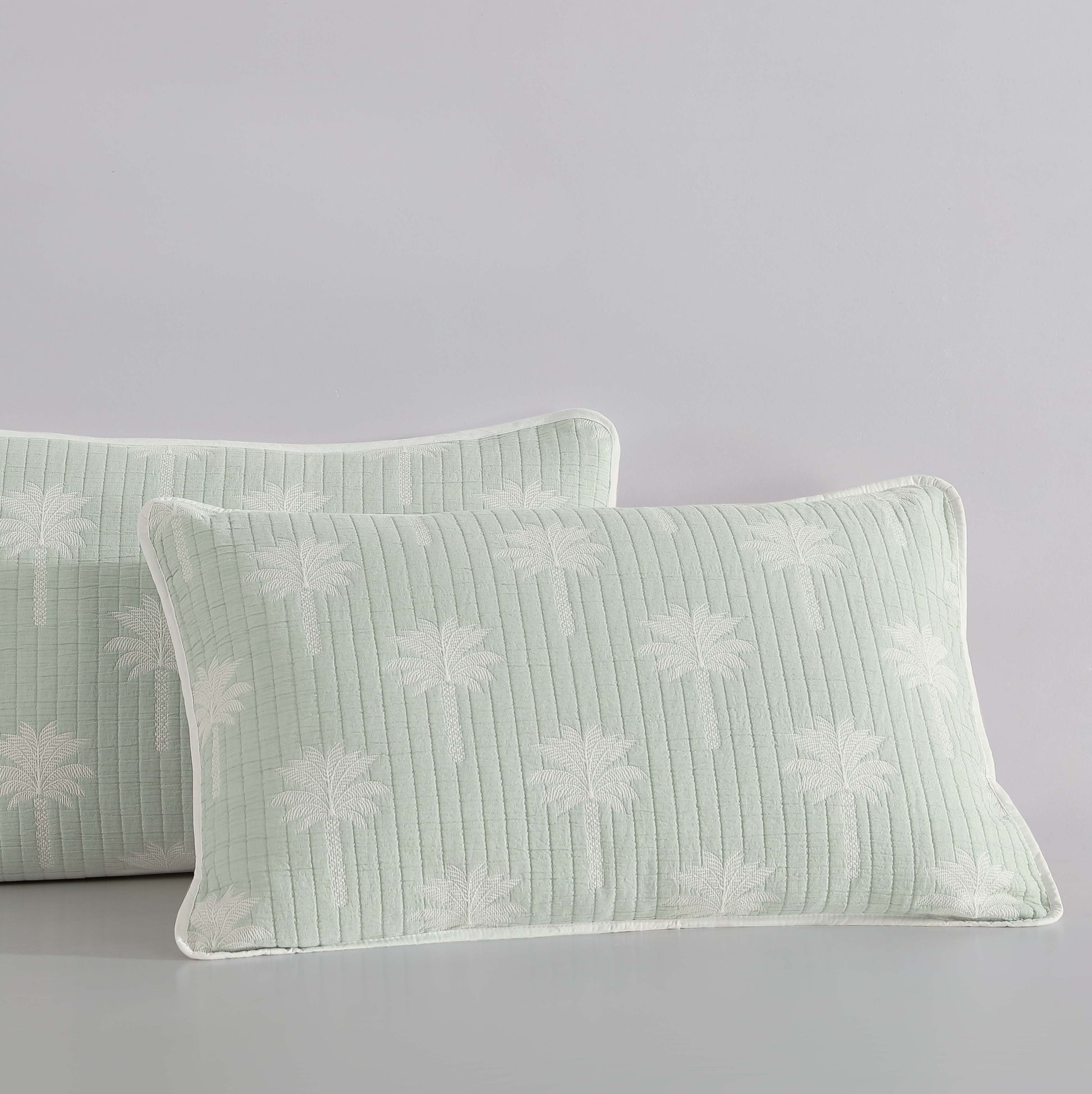 Tahiti Sage Quilt Cover Set by Logan and Mason Platinum