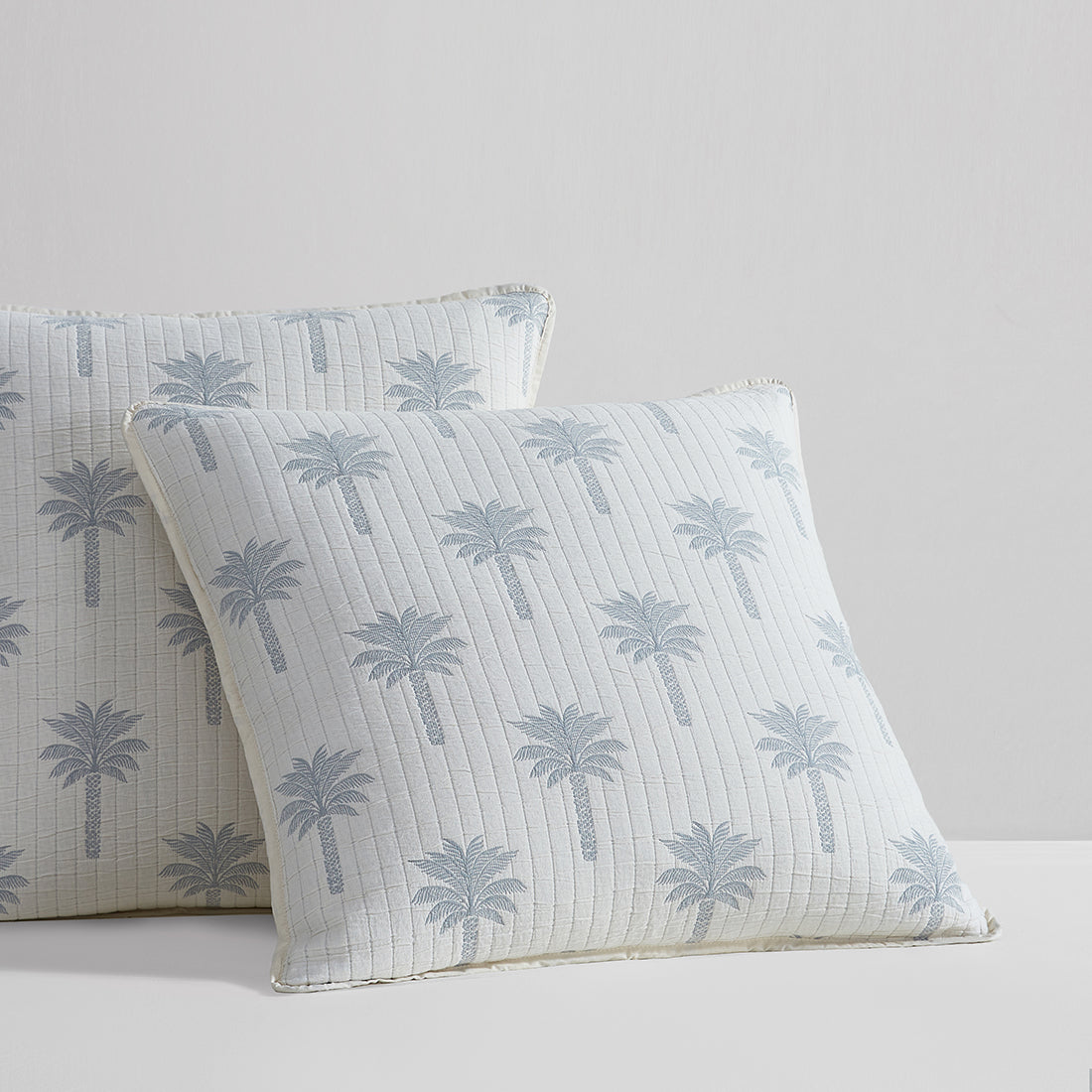 Tahiti Denim European Pillowcase by Logan and Mason Platinum