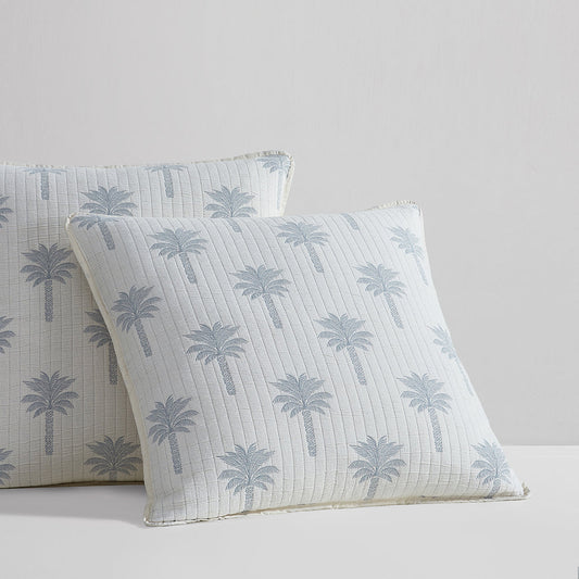 Tahiti Denim European Pillowcase by Logan and Mason Platinum
