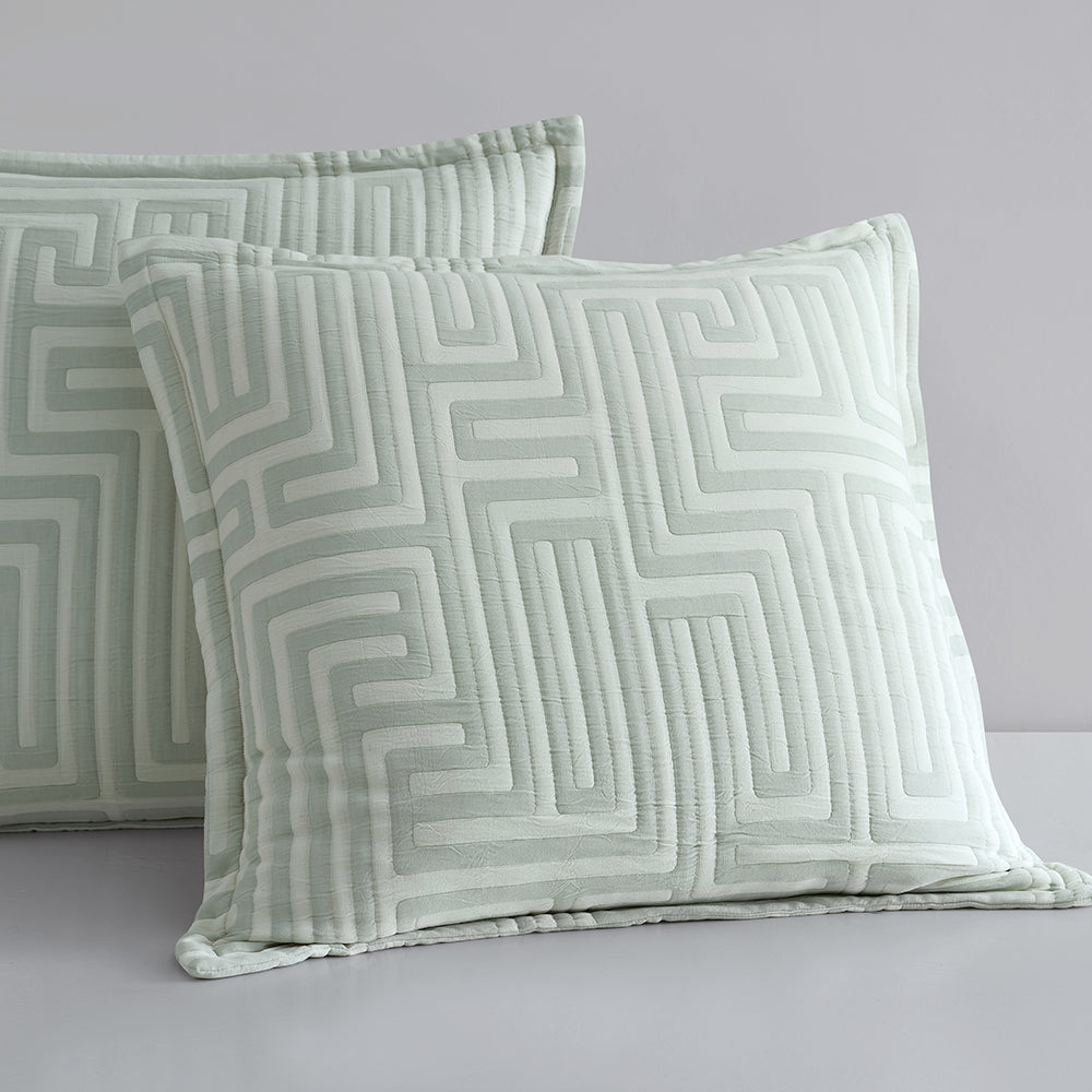 Vector Sage European Pillowcase by Logan and Mason Platinum