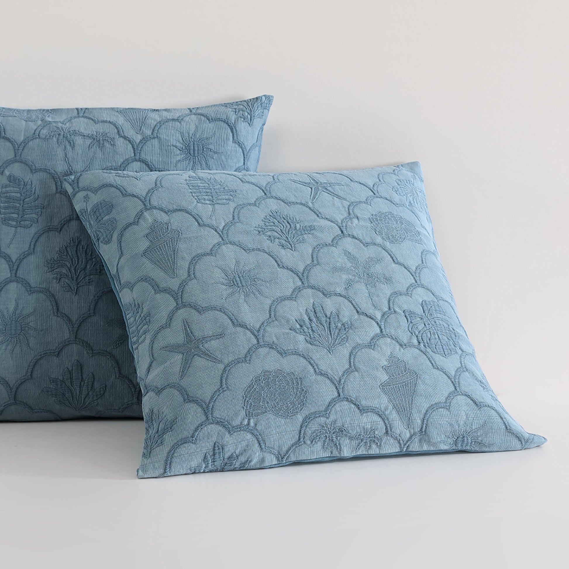 Venice Aegean European Pillowcase by Logan and Mason Platinum
