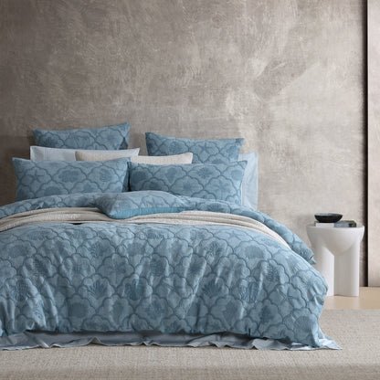 Venice Aegean Quilt Cover Set by Logan and Mason Platinum