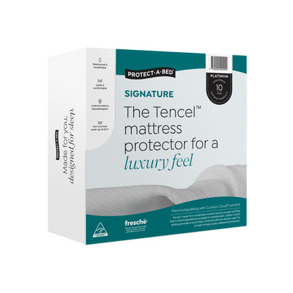 Signature Tencel™ Jacquard Fitted Waterproof Mattress Protector by Protect-A-Bed