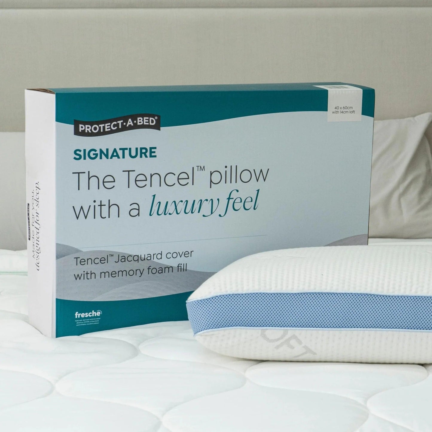 Signature Tencel™ Jacquard Memory Foam Pillows by Protect-A-Bed
