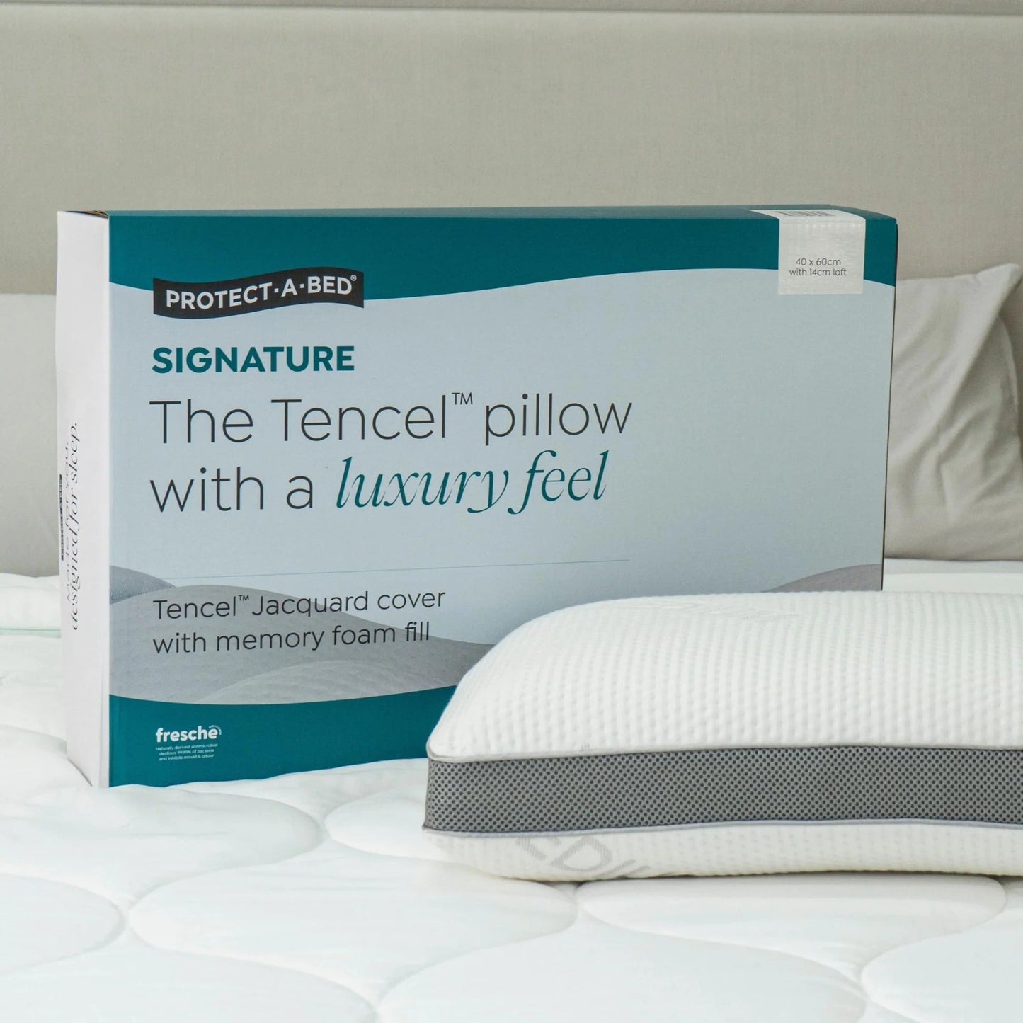 Signature Tencel™ Jacquard Memory Foam Pillows by Protect-A-Bed