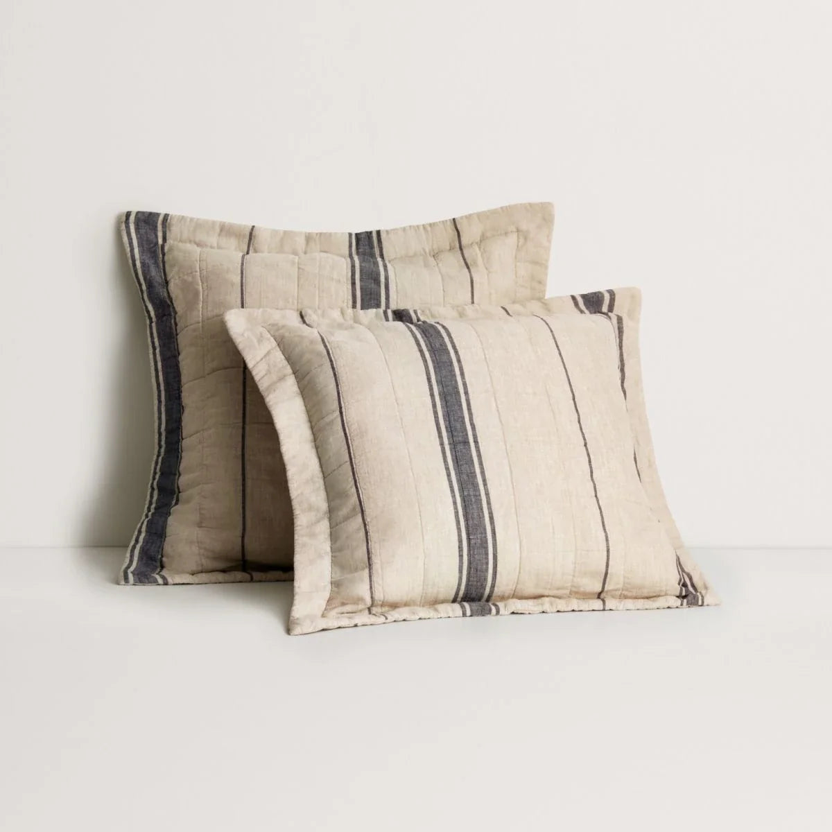 Abbotson Linen Flax Wide Ticking Stripe European Sham by Sheridan