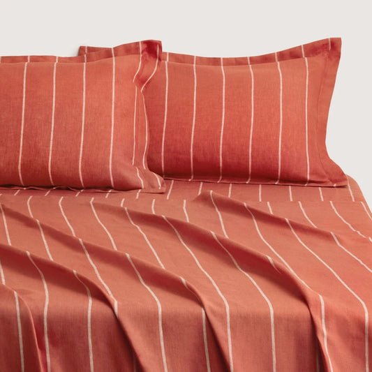 Abbotson Linen Stripe RELISH Flat Sheet by Sheridan