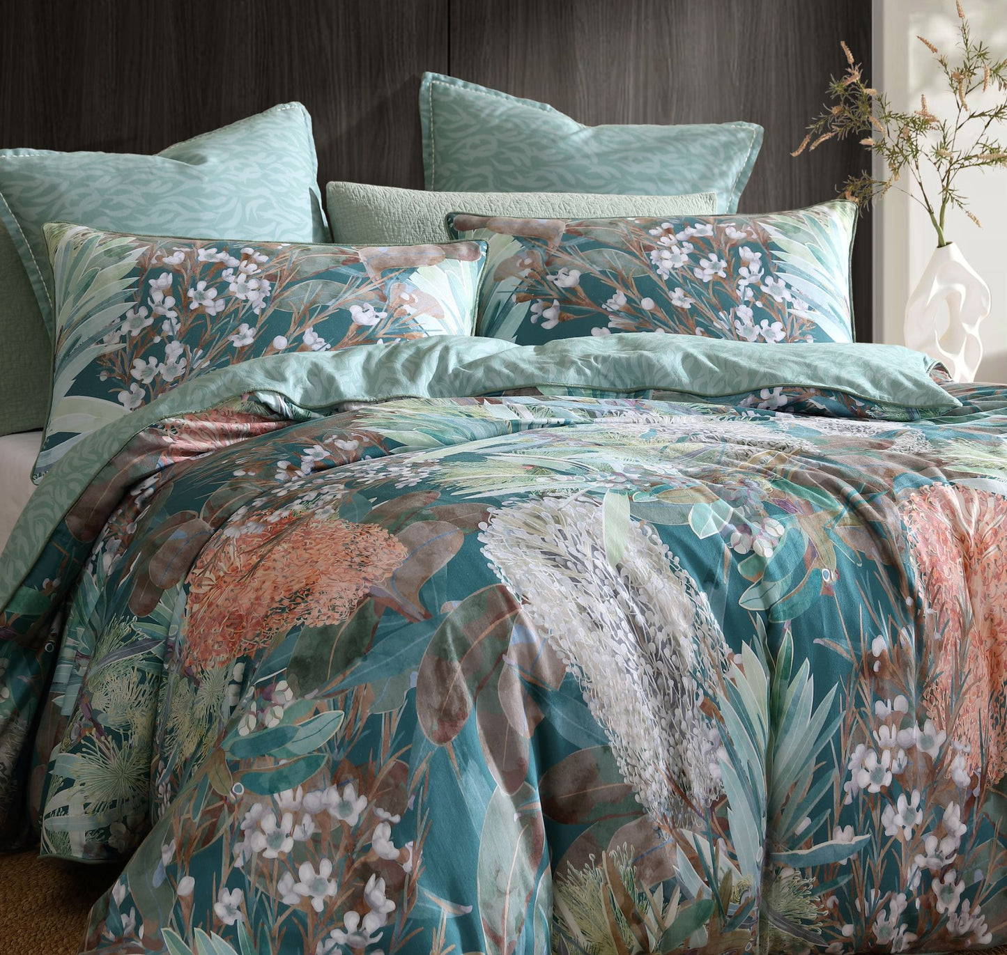 Tomah Eucalypt Quilt Cover Set by Logan and Mason