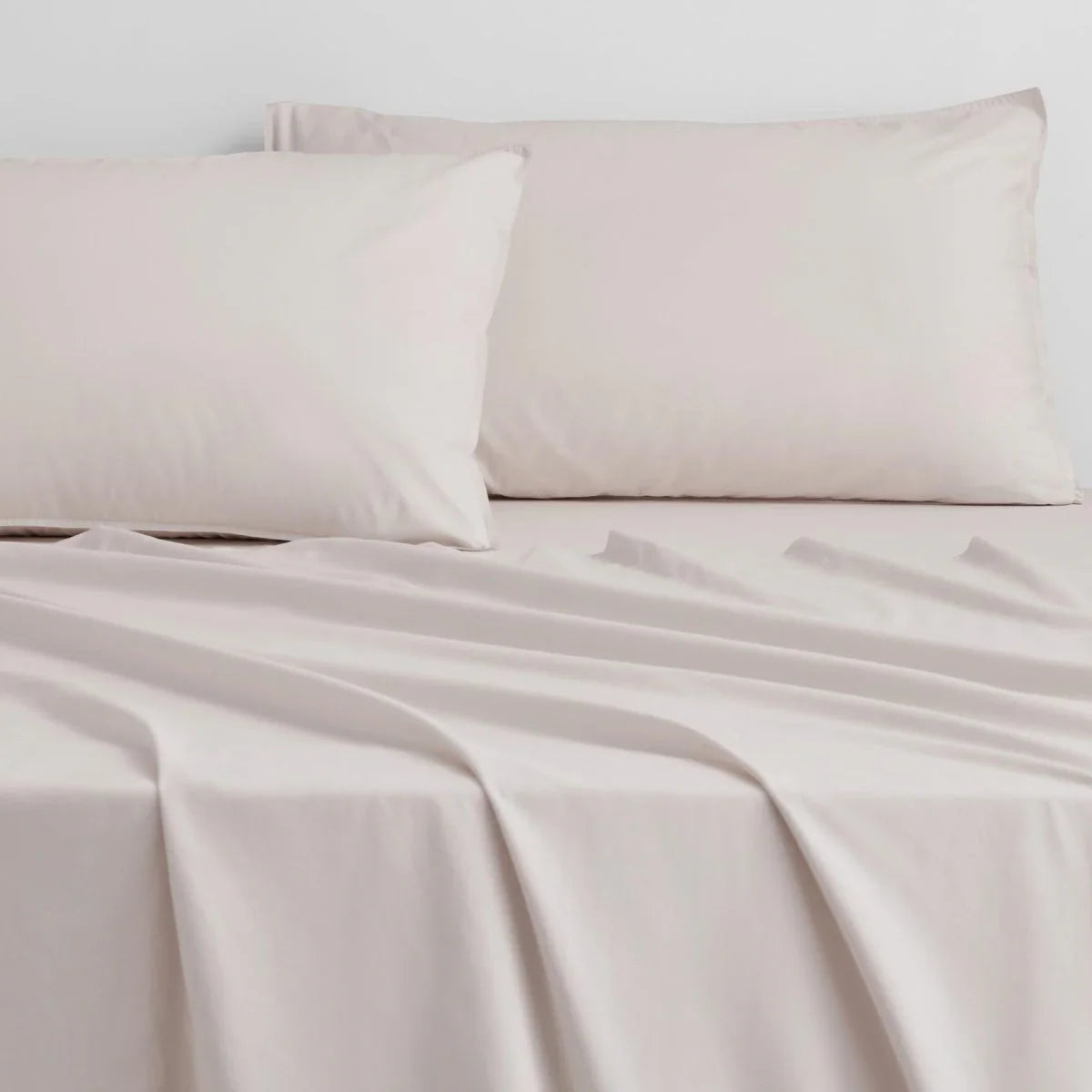 Bayley Percale SHEET SET Pebble by Sheridan