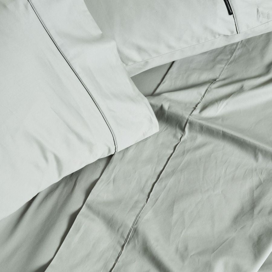 Augusta Green Gum Sheet Set by Linen House