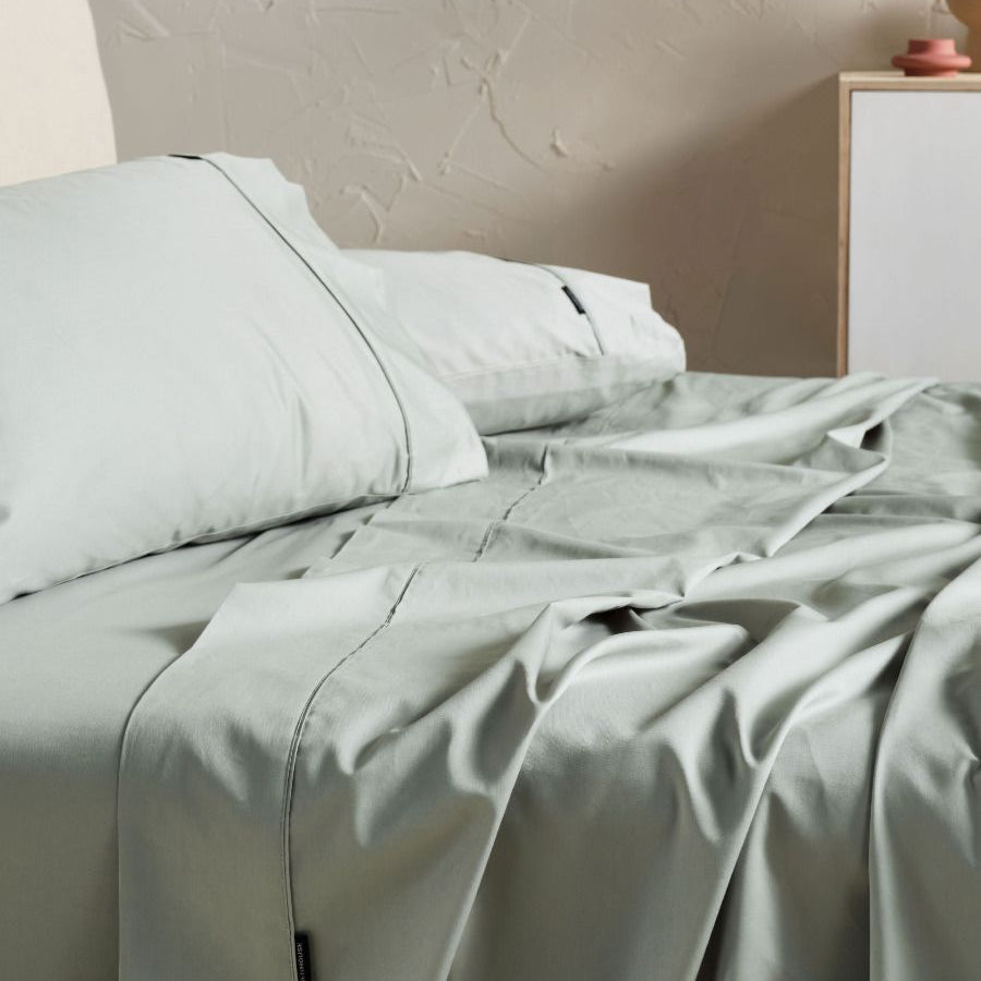Augusta Green Gum Sheet Set by Linen House