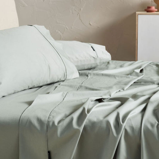 Augusta Green Gum Sheet Set by Linen House