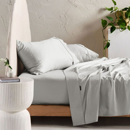 Augusta Grey Sheet Set by Linen House