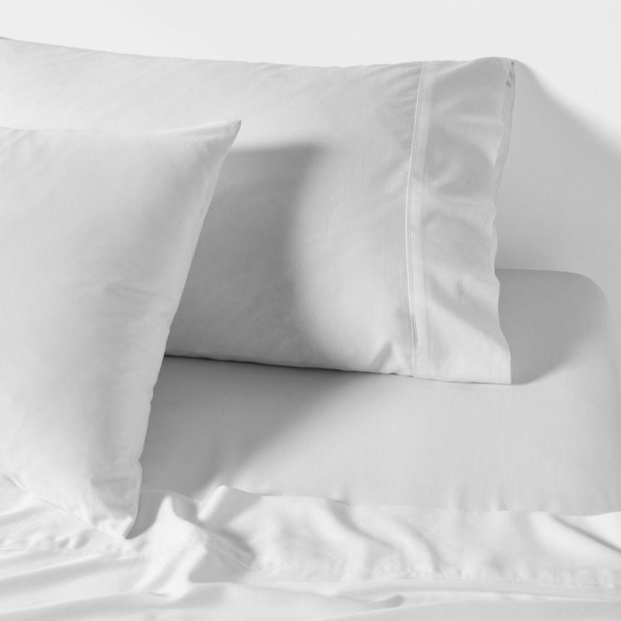 Nara Bamboo Cotton 400TC SHEET SET White by LINEN HOUSE