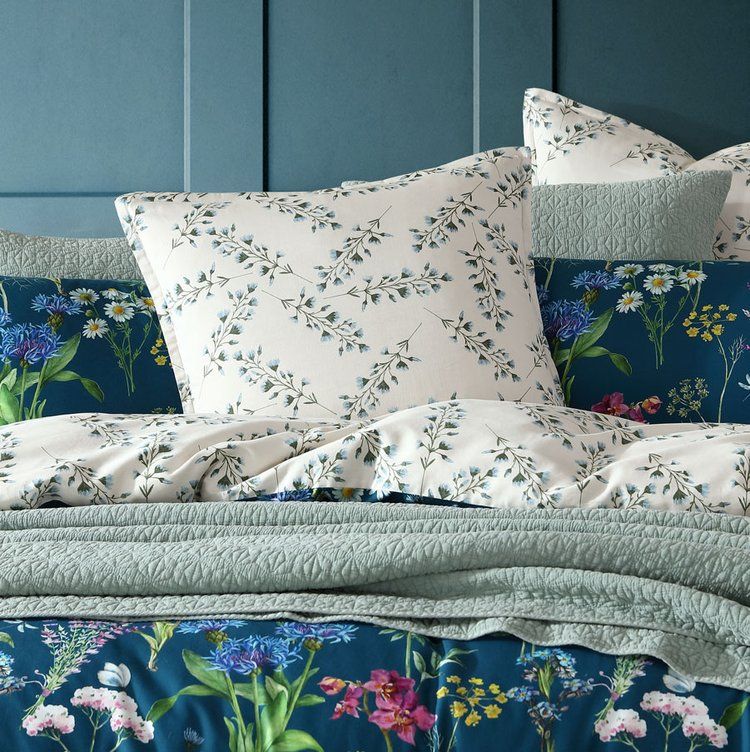 Floriana Teal Quilt Cover Set by Logan and Mason