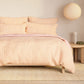 Romi Check Orange Sorbet Quilt Cover Set by Sheridan