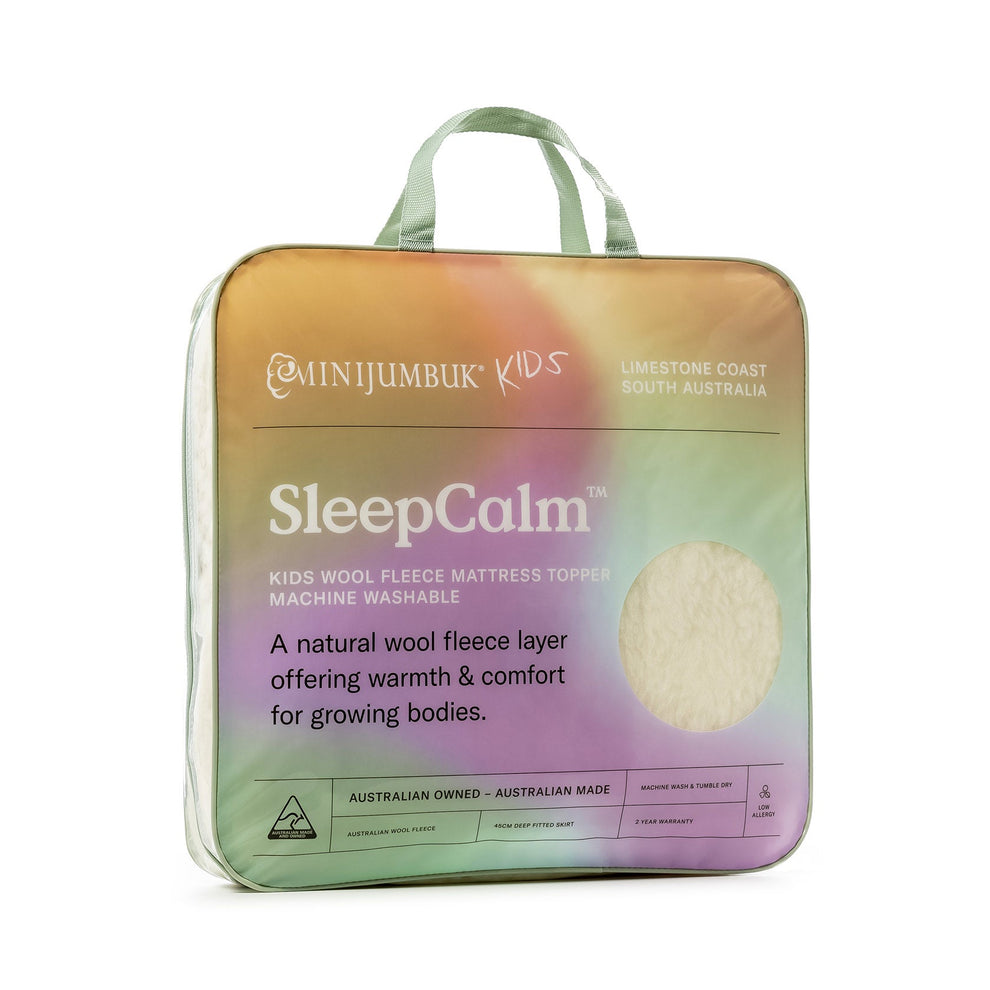 MiniJumbuk Sleep Therapy Wool Mattress Topper Quilt Cover World