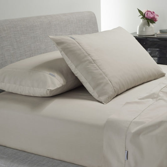 Heston 300 Thread Count Cotton Percale Sheet Set Stone by Bianca