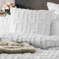 Riley Vintage Washed Cotton Chenille Tufted Quilt Cover Set White by Renee Taylor