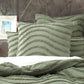 Wave SAGE 100% Cotton Chenille Vintage Quilt Cover Set by Cloud Linen