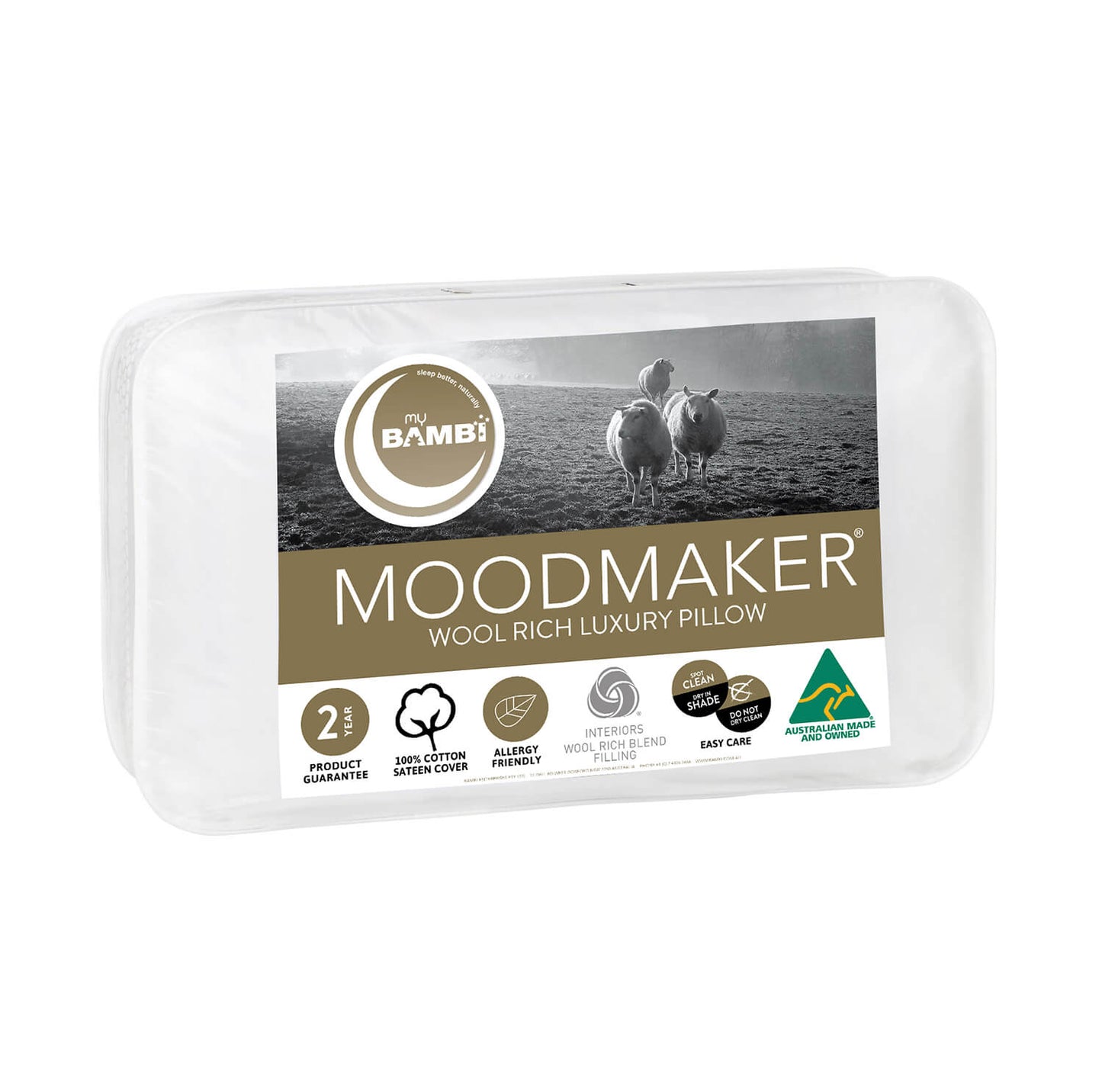 Moodmaker Wool Rich Luxury Pillow by Bambi