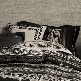 Cavallino Black Quilt Cover Set by Grace Linen House