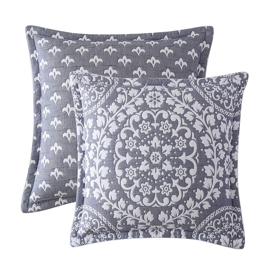 Astille Blue European Pillowcase by Private Collection